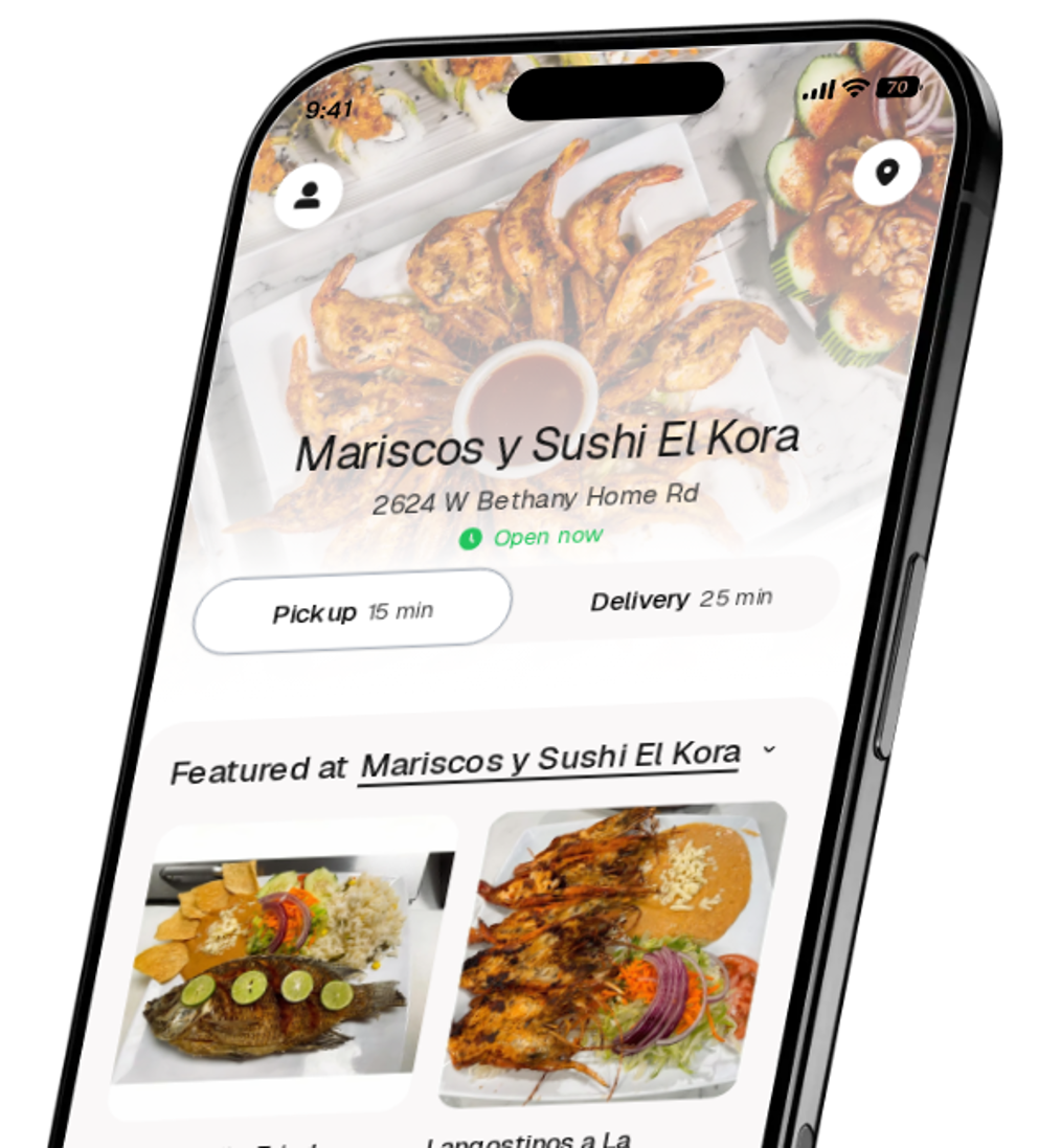Mariscos y Sushi El Kora app preview