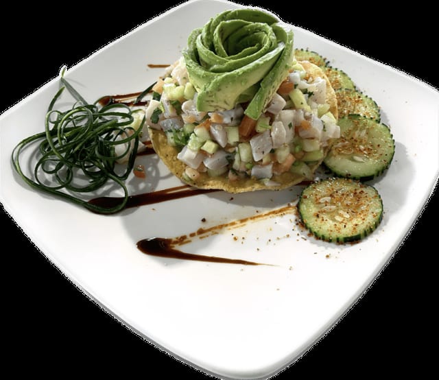 Tostada De Ceviche De Pescado / Fish Ceviche Tostada.